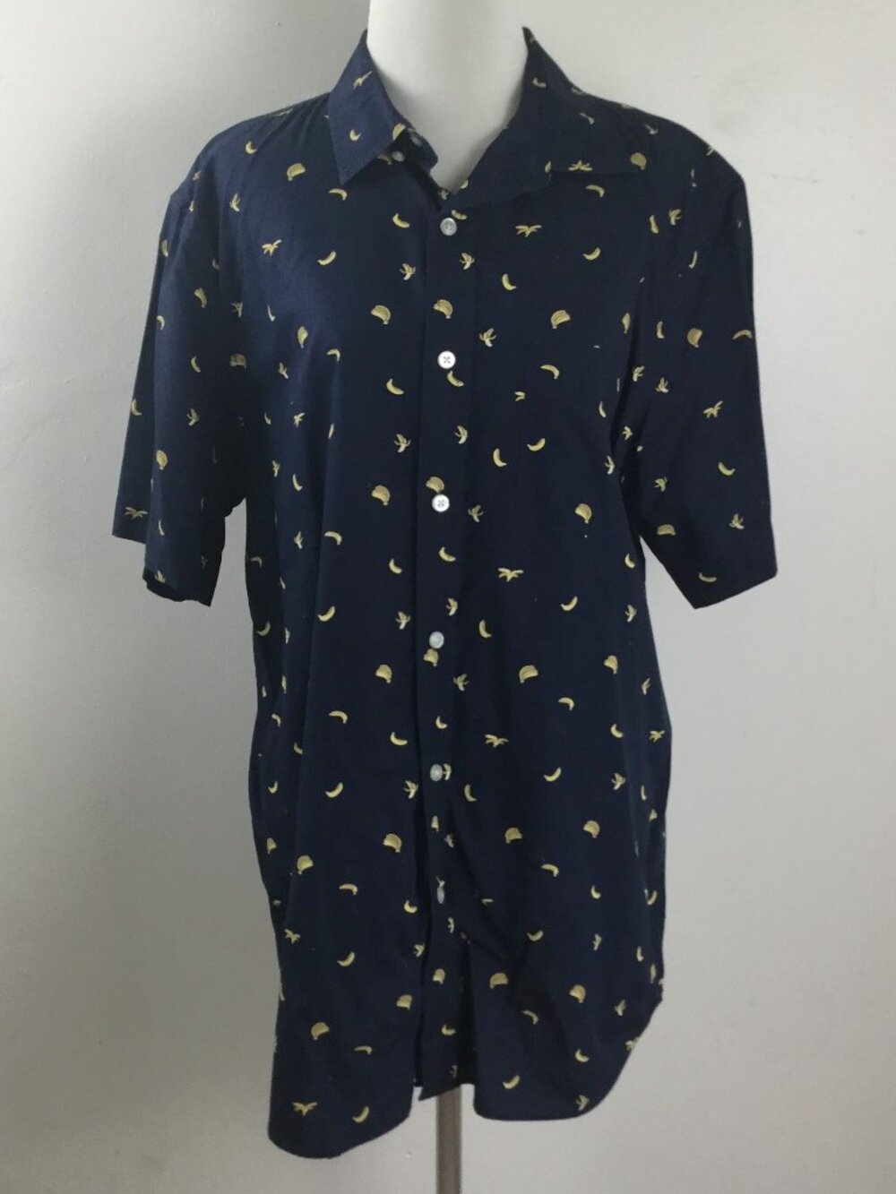 Banana Republic Luxe Poplin Banana Print Shirt l